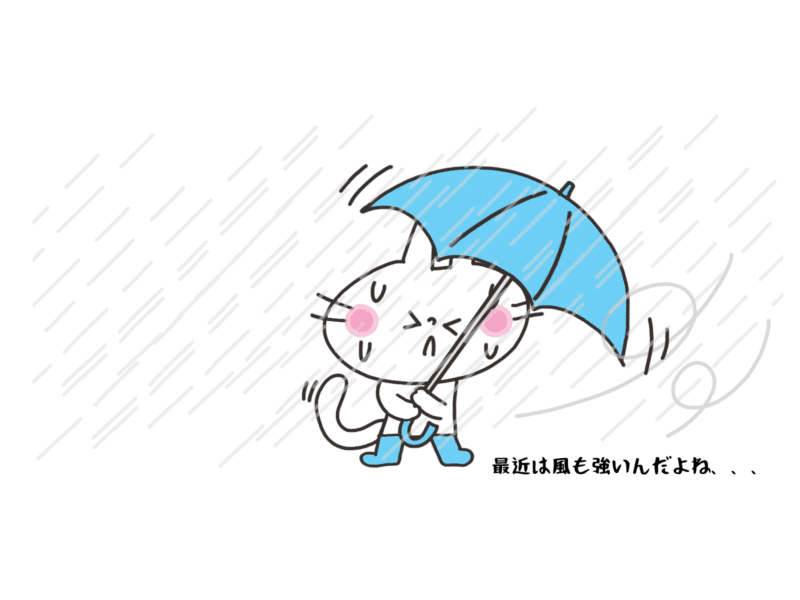 最近は風も強いんだよね