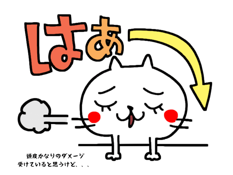 頭皮かなりダメージ受けていると思うけど