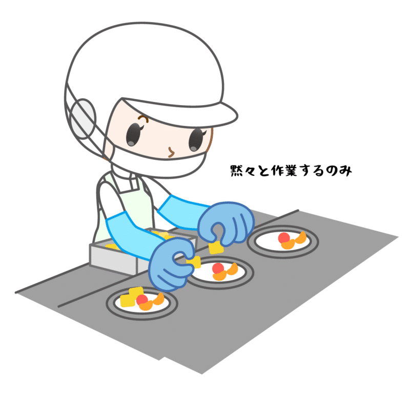 黙々と作業するのみ