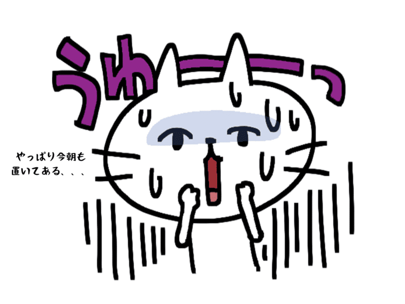 やっぱり今朝も置いてある