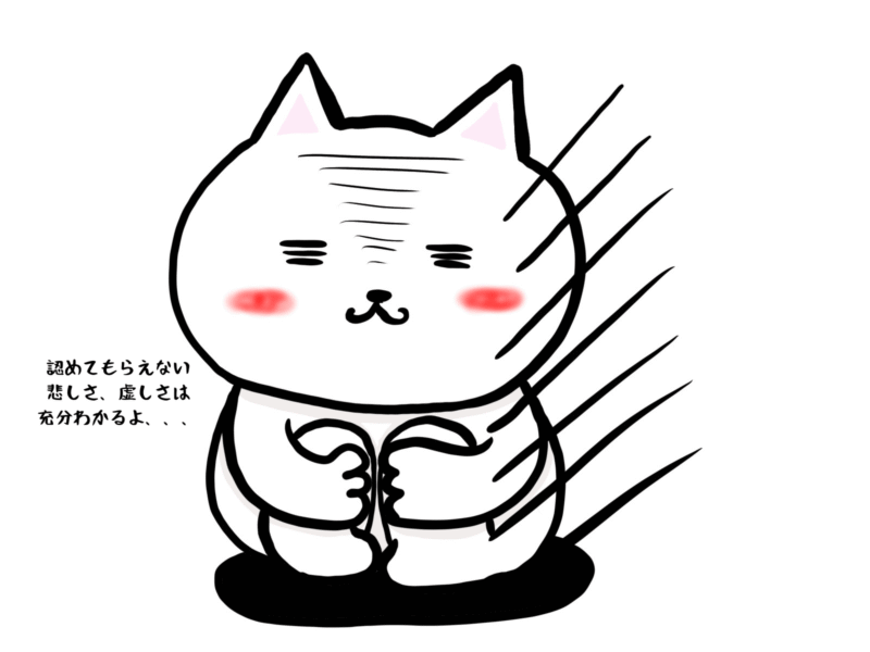 認めてもらえない悲しさ、虚しさは充分わかるよ