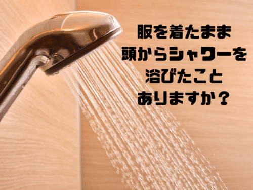 服を着たまま頭からシャワーを浴びたことありますか