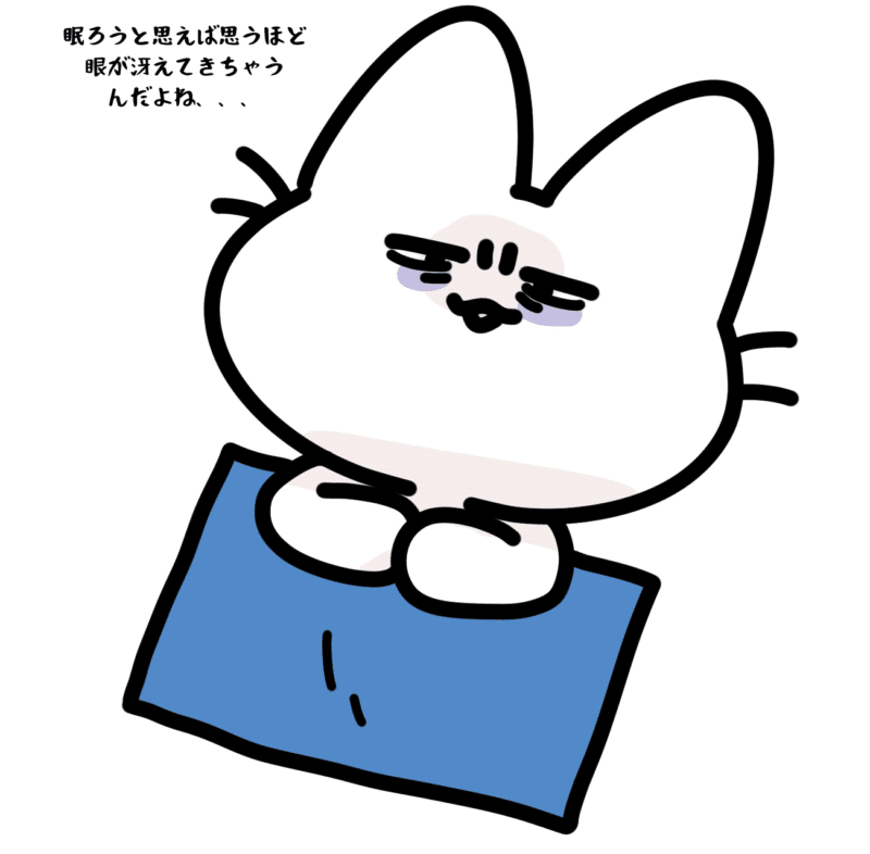 眠ろうと思えば思うほど眼が冴えてきちゃうんだよね