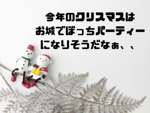 今年のクリスマスはお城でぼっちパーティーになりそうだなぁ