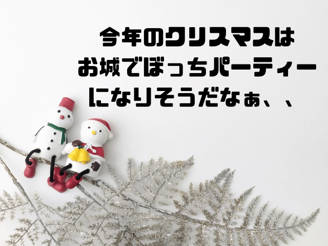 今年のクリスマスはお城でぼっちパーティーになりそうだなぁ