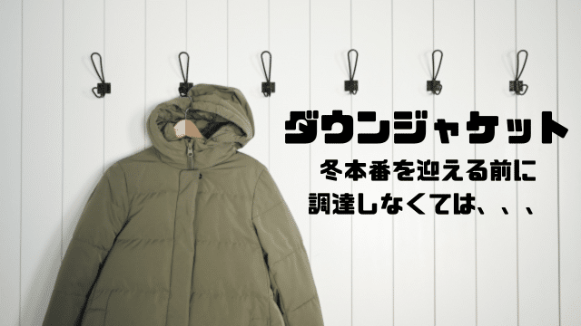 ダウンジャケット冬本番を迎える前に調達しなくては