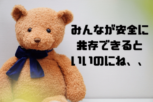 みんなが安全に共存できるといいのにね