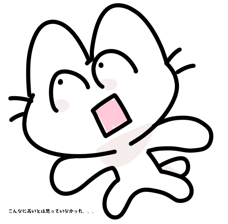 こんなに高いとは思っていなかった