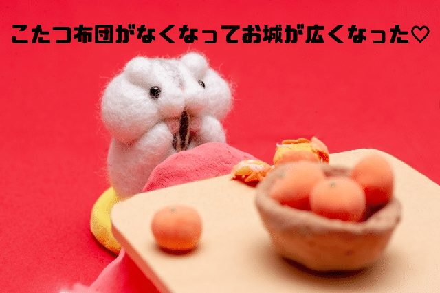 こたつ布団がなくなってお城が広くなった