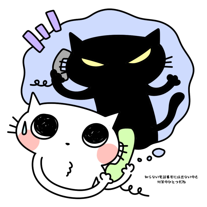 知らない電話番号には出ないのも対策のひとつだね