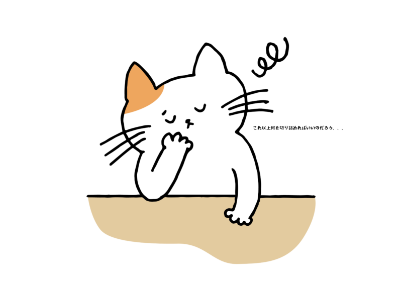 これ以上何を切り詰めればいいのだろう