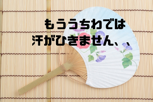もううちわでは汗がひきません