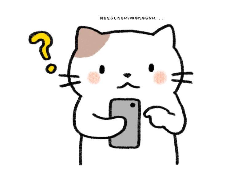 何をどうしたらいいのかわからない