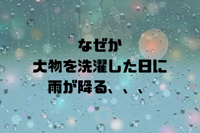 なぜか大物を洗濯した日に雨が降る
