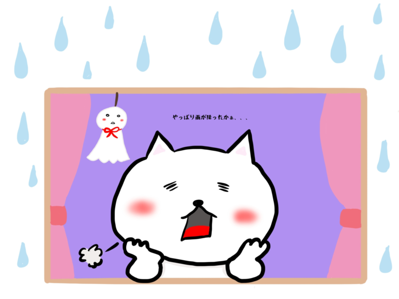やっぱり雨が降ったかぁ