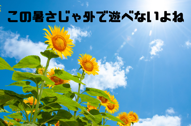 この暑さじゃ外で遊べないよね