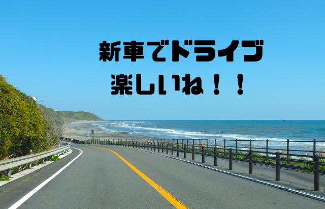 新車でドライブ楽しいね
