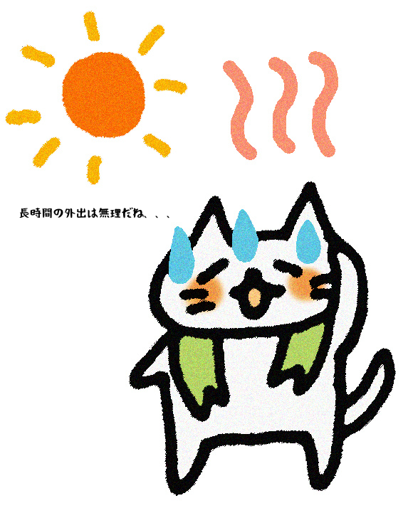 長時間の外出は無理だね