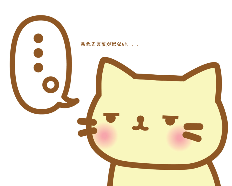 呆れて言葉が出ない