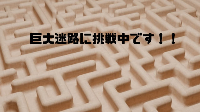 巨大迷路に挑戦中です