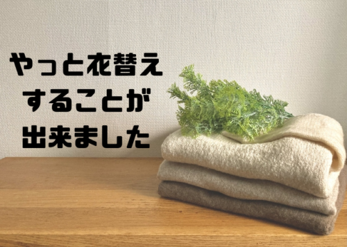 やっと衣替えすることが出来ました